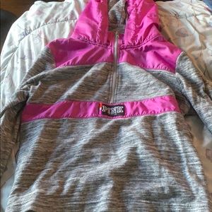 Pink pullover hoodie